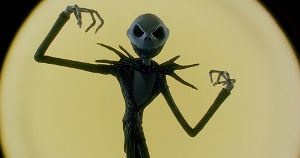 Jack-Skellington im Mondlicht aus dem Film The Night Before Christmas von Tim Burton